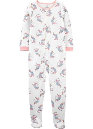 Cліп піжама піжамка фліс человечек кигуруми для дівчинки оригінал картерс carters