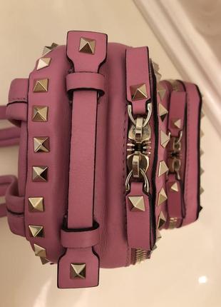 Рюкзак valentino rockstud leather mini, оригинал5 фото