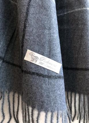 Серый кашемировый шарф5 фото