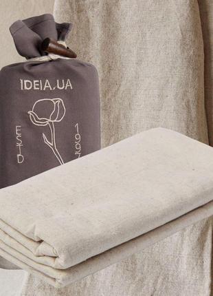 Підковдра 200x220 см льон натуральна тканина tm ideia в упаковці беж