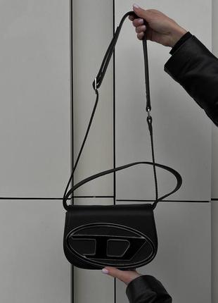 Женская сумка кроссбоди через плечо diesel клатч черная брендовая сумка3 фото