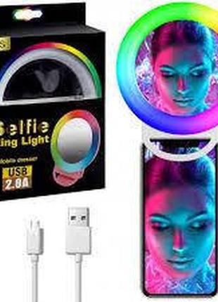 Кольцевая селфи-лампа с зеркалом selfie ring light для планшета, телефона2 фото