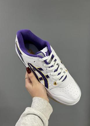 Крутые мужские кроссовки asics ex89 los angeles lakers белые цветные3 фото