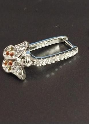 Серьги шарики серебряные 925 проба серебро замок британский4 фото