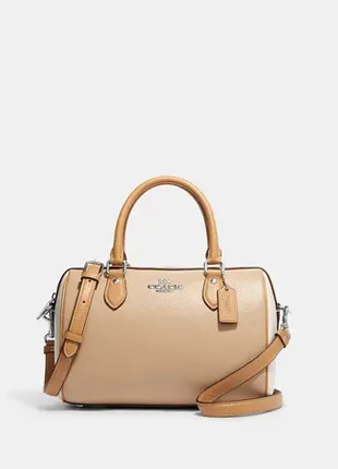 Бежева сумка coach rowan satchel in colorblock оригінал1 фото