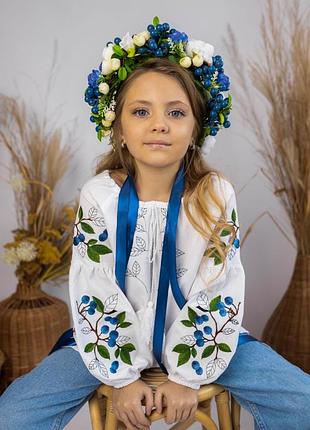Современная рубашка вышиванка для девочки