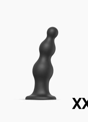 Насадка для страпона strap-on-me dildo plug beads black xxl