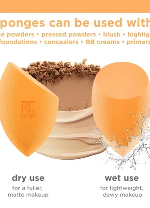 Real techniques powder sponge light to medium спонж для макіяжу