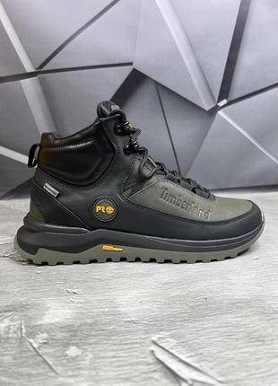 Зимние мужские ботинки timberland black haki (мех) 40-41-42-43-44-452 фото