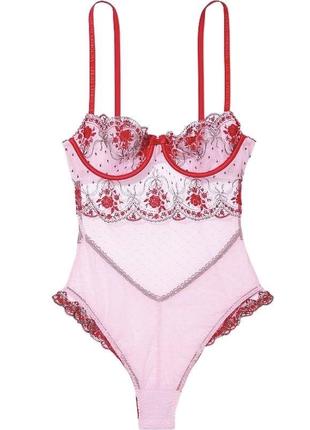 Victoriaʼs secret боді оригінал push up rosebud dot wicked teddy2 фото