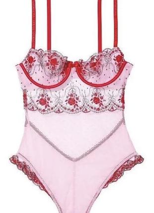 Victoriaʼs secret боді оригінал push up rosebud dot wicked teddy3 фото