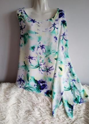 Блуза нарядная, асимметричная, redering, р. 18/3xl