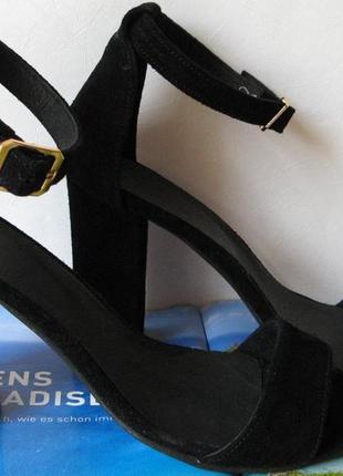 Viva лето! женские стильные босоножки каблук 10 см черные замша туфли1 фото