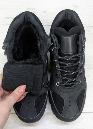 Модные мужские зимние ботинки черные!5 фото