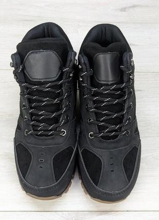 Модные мужские зимние ботинки черные!6 фото