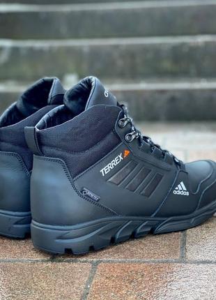 Кожаные зимние теплые ботинки 
adidas terrex адидас тирекс6 фото