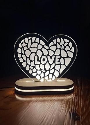 Нічник "cердце love"