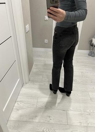 Джинси джинсы zara  straight-fit  розмір  36 s 34 xs 38 mсвітло-сір, графіт7 фото