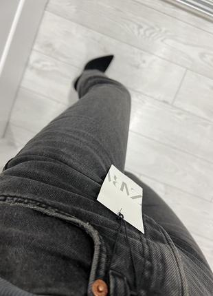 Джинсы джинсы zara straight-fit размер 36 s 34 xs 38 mсветло-сер, графит5 фото
