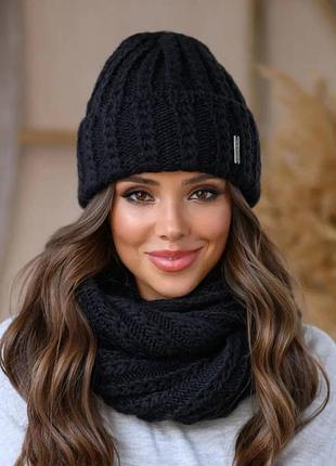 Жіночий комплект шапка+шарф