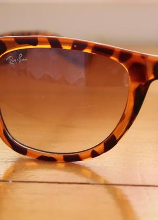 Солнцезащитные очки леопард стильный дизайн ray ban wayfarer brown-leopard италия6 фото