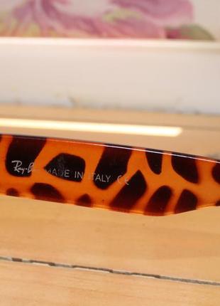 Солнцезащитные очки леопард стильный дизайн ray ban wayfarer brown-leopard италия9 фото