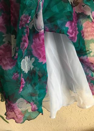 Романтическое платье с рюшами в цветочный принт5 фото