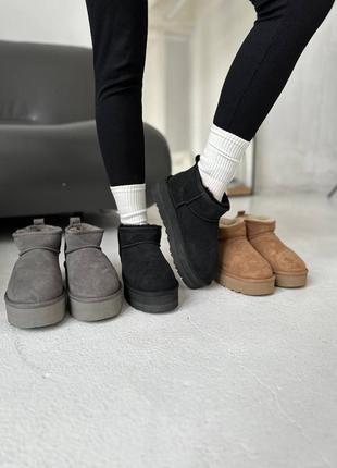 Угги женские ультра мини ugg ultra mini platform black