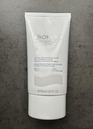 Biotherm cera repair cream-to-foam cleanser, крем-пена для умывания лица, 150 мл2 фото