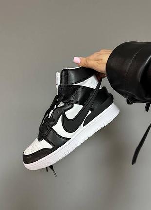 Кроссовки miami nike sb dunk high x ambush black / white
