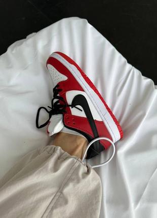 Кроссовки nike sb dunk low red/black6 фото