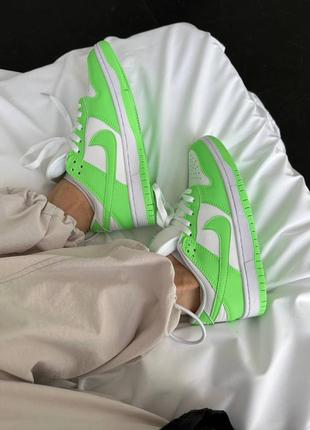 Кросівки nike sb dunk low « acid green »5 фото