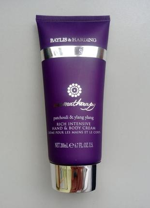 Baylis & harding 200 мл крем для тіла і рук patchouli and ylang ylang1 фото