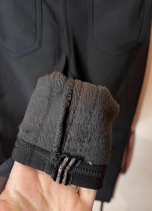 Лосины черные детские штаны коттон хлопок новые теплый мех с блестками для девочки5 фото