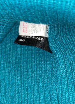 Комплект:  ✅шапка подвійної в‘язки ✅перчатки ✅ шарф з вмістом шерсті /бренд: reserved /розмір: m/l5 фото