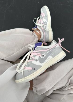 Кроссовки nike sb dunk x off white &lt;unk&gt; lot 24:508 фото