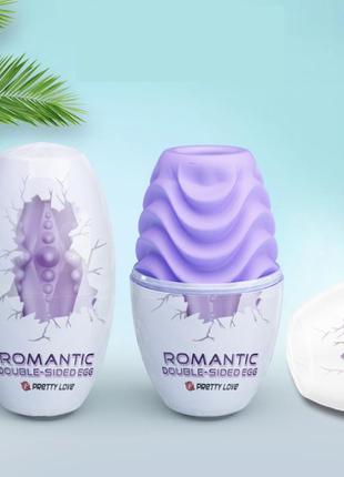 Чоловічий двосторонній мастурбатор яйце pretty love romantic double-sided egg. яйце для мастурбації.