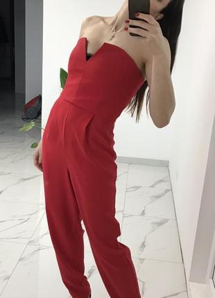 Красный комбинезон topshop