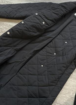 Пальто довге стьобане з поясом куртка оверсайз mango оригінал s3 фото
