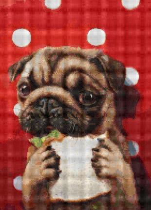 Алмазная мозаика счастливая собачка lucia heffernan, 40*50см, brushme, dbs1208