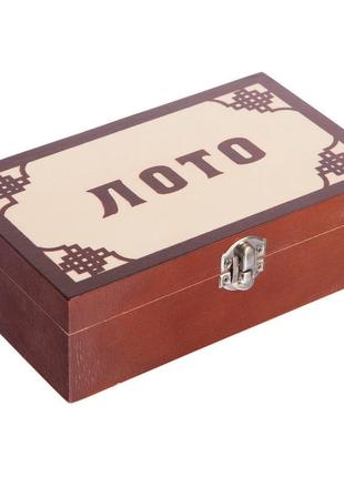 Настольная игра лото в деревянной коробке w9902