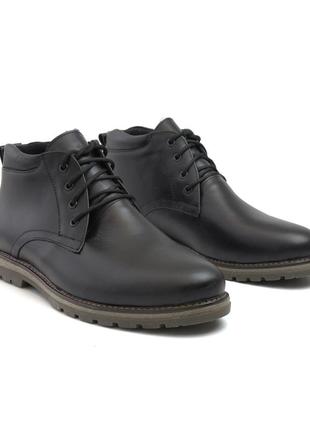 Обувь больших размеров 46 47 48 кожаные зимние мужские ботинки rosso avangard bs bonmarito black