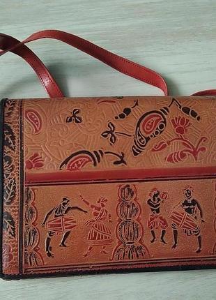 Кожаная сумочка на плечо клач
