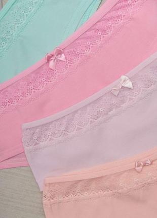 Набор женские шортики с кружевом спереди - цветной микс размер m от 5шт