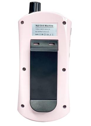Фрезер для маникюра на аккумуляторе розовый 35000 оборотов nail drill zs 237 портативный маникюрный фрезер 30w9 фото