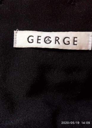 Стильные черные брюки палаццо широкие штаны c завышеной талией от бренда george6 фото