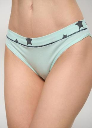 Набор женские трусики хлопковые - рисунок в звёзды - от 5шт размер m