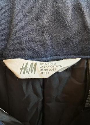 Лыжные штаны h&m 3-4г зимний полукомбинезон h&m5 фото