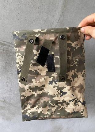 Тактическая сумка для сброса магазинов пиксель подсумка под пустые магазинов на системе molli8 фото