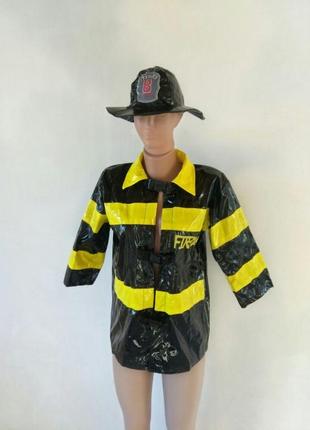 Карнавальный игровой костюм пожарник замеры дождевик